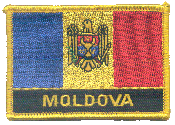 Named Flag Patch of Moldova - 2¼x3¼" embroidered Named Flag Patch of Moldova.<BR>Combines with our other Named Flag Patches for discounts.