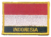 Named Flag Patch of Indonesia - 2¼x3¼" embroidered Named Flag Patch of Indonesia.<BR>Combines with our other Named Flag Patches for discounts.