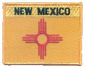 Named Flag Patch of State of New Mexico - 2¾x3½" embroidered Named Flag Patch of the State of New Mexico.<BR>Combines with our other Named Flag Patches for discounts.