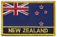 Named Flag Patch of New Zealand - 2¼x3¼" embroidered Named Flag Patch of New Zealand.<BR>Combines with our other Named Flag Patches for discounts.