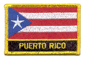 Named Flag Patch of Puerto Rico - 2¼x3¼" embroidered Named Flag Patch of Puerto Rico.<BR>Combines with our other Named Flag Patches for discounts.