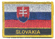 Named Flag Patch of Slovak Republic - 2¼x3¼" embroidered Named Flag Patch of the Slovak Republic.<BR>Combines with our other Named Flag Patches for discounts.