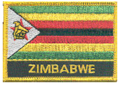 Named Flag Patch of Zimbabwe - 2¼x3¼" embroidered Named Flag Patch of Zimbabwe.<BR>Combines with our other Named Flag Patches for discounts.
