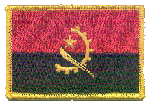 Standard Rectangle Flag Patch of Angola - 2¼x3½" embroidered Standard Rectangle Flag Patch of Angola.<BR>Combines with our other Standard Rectangle Flag Patches for discounts.