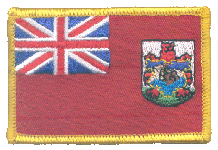 Standard Rectangle Flag Patch of Bermuda - 2¼x3½" embroidered Standard Rectangle Flag Patch of Bermuda.<BR>Combines with our other Standard Rectangle Flag Patches for discounts.