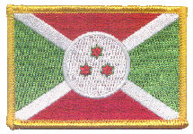 Standard Rectangle Flag Patch of Burundi - 2¼x3½" embroidered Standard Rectangle Flag Patch of Burundi.<BR>Combines with our other Standard Rectangle Flag Patches for discounts.