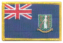Standard Rectangle Flag Patch of British Virgin Islands - 2¼x3½" embroidered Standard Rectangle Flag Patch of the British Virgin Islands.<BR>Combines with our other Standard Rectangle Flag Patches for discounts.