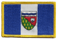 Standard Rectangle Flag Patch of Canadian Northwest Territories - 2¼x3½" embroidered Standard Rectangle Flag Patch of Northwest Territories.<BR>Combines with our other Standard Rectangle Flag Patches for discounts.