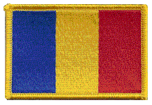 Standard Rectangle Flag Patch of Chad - 2¼x3½" embroidered Standard Rectangle Flag Patch of Chad.<BR>Combines with our other Standard Rectangle Flag Patches for discounts.