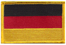 Standard Rectangle Flag Patch of Germany - 2¼x3½" embroidered Standard Rectangle Flag Patch of Germany.<BR>Combines with our other Standard Rectangle Flag Patches for discounts.
