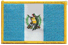 Standard Rectangle Flag Patch of Guatemala - 2¼x3½" embroidered Standard Rectangle Flag Patch of Guatemala.<BR>Combines with our other Standard Rectangle Flag Patches for discounts.