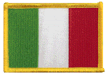 Standard Rectangle Flag Patch of Italy - 2¼x3½" embroidered Standard Rectangle Flag Patch of Italy.<BR>Combines with our other Standard Rectangle Flag Patches for discounts.
