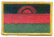 Standard Rectangle Flag Patch of Malawi - 2¼x3½" embroidered Standard Rectangle Flag Patch of Malawi.<BR>Combines with our other Standard Rectangle Flag Patches for discounts.