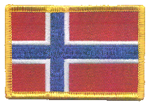 Standard Rectangle Flag Patch of Norway - 2¼x3½" embroidered Standard Rectangle Flag Patch of Norway.<BR>Combines with our other Standard Rectangle Flag Patches for discounts.