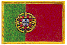 Standard Rectangle Flag Patch of Portugal - 2¼x3½" embroidered Standard Rectangle Flag Patch of Portugal.<BR>Combines with our other Standard Rectangle Flag Patches for discounts.