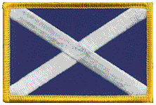 Standard Rectangle Flag Patch of Scotland - Cross - 2¼x3½" embroidered Standard Rectangle Flag Patch of Scotland - St Andrew's Cross.<BR>Combines with our other Standard Rectangle Flag Patches for discounts.
