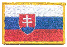 Standard Rectangle Flag Patch of Slovak Republic - 2¼x3½" embroidered Standard Rectangle Flag Patch of the Slovak Republic.<BR>Combines with our other Standard Rectangle Flag Patches for discounts.