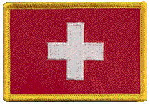 Standard Rectangle Flag Patch of Switzerland - 2¼x3½" embroidered Standard Rectangle Flag Patch of Switzerland.<BR>Combines with our other Standard Rectangle Flag Patches for discounts.