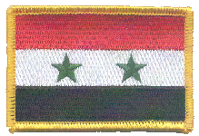 Standard Rectangle Flag Patch of Syria - 2¼x3½" embroidered Standard Rectangle Flag Patch of Syria.<BR>Combines with our other Standard Rectangle Flag Patches for discounts.