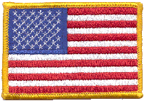 Standard Rectangle Flag Patch of United States - 2¼x3½" embroidered Standard Rectangle Flag Patch of the United States.<BR>Combines with our other Standard Rectangle Flag Patches for discounts.
