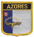 Shield Flag Patch of Azores - 3x2½" embroidered Shield Flag Patch of Azores.<BR>Combines with our other Shield Flag Patches for discounts.