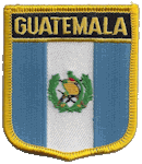 Shield Flag Patch of Guatemala - 3x2½" embroidered Shield Flag Patch of Guatemala.<BR>Combines with our other Shield Flag Patches for discounts.