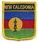 Shield Flag Patch of New Caledonia  - 3x2½" embroidered Shield Flag Patch of New Caledonia.<BR>Combines with our other Shield Flag Patches for discounts.
