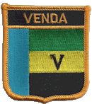 Shield Flag Patch of Venda - 3x2½" embroidered Shield Flag Patch of Venda.<BR>Combines with our other Shield Flag Patches for discounts.