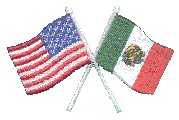 Crossed Flag Patch of US & Mexico - 2x3¾" embroidered Crossed Flag Patch of US & Mexico<BR>Combines with our other Crossed Flag Patches for discounts.